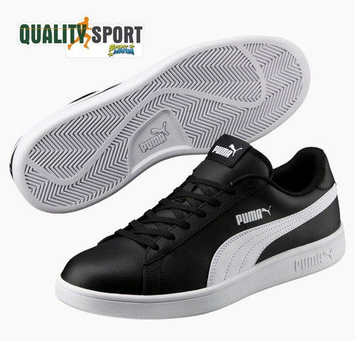 Puma Smash Pelle Nero Bianco Scarpe Shoes Uomo Sportive Sneakers 365215 04  | eBay