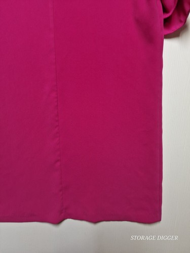 Worthington Women's Pink Shift Dress V-Neck Short Sleeves Pullover Size L - Picture 9 of 14