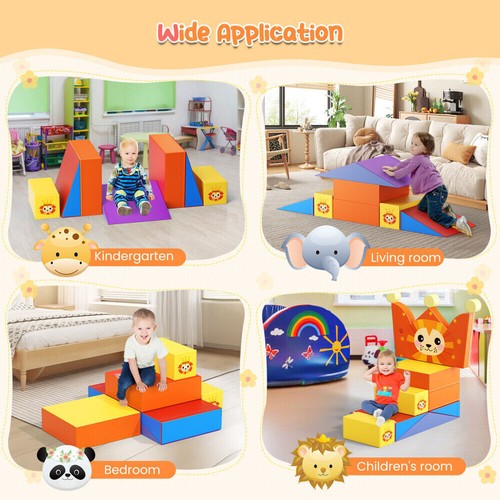 8 in1 Foam Climbing Blocks Foldable Building Sofa Soft Surface Lightweight Lion - Picture 12 of 13