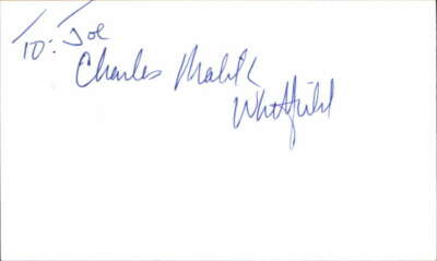 CHARLES MALIK WHITFIELD BEHIND ENEMY LINES Signed 3