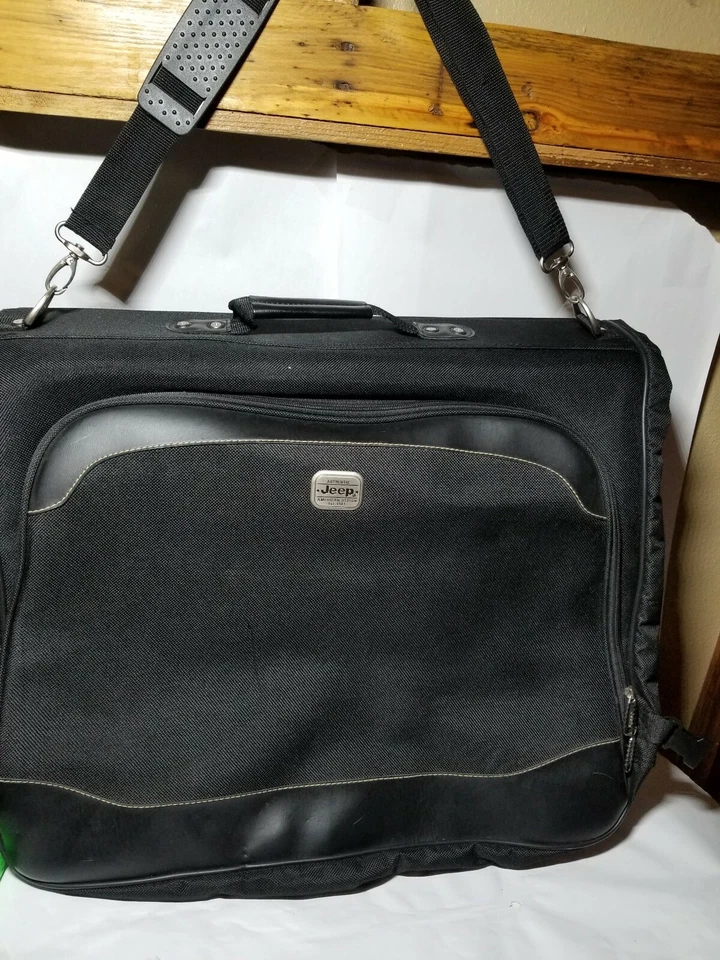 Jeep Wrangler Suit Garment Bag Rugged Travel Equipment Black Canvas - Image 4 of 4
