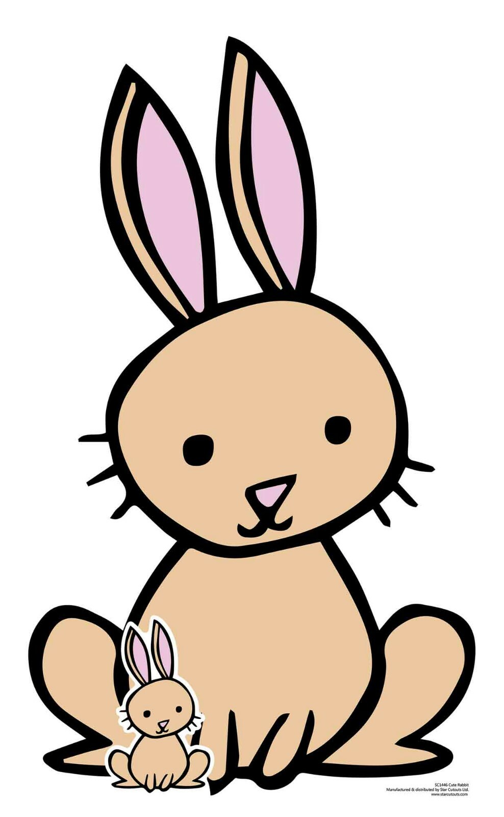Rabbit Cute Animal Cardboard Cutout / Standee / Standup - Pet Bunny