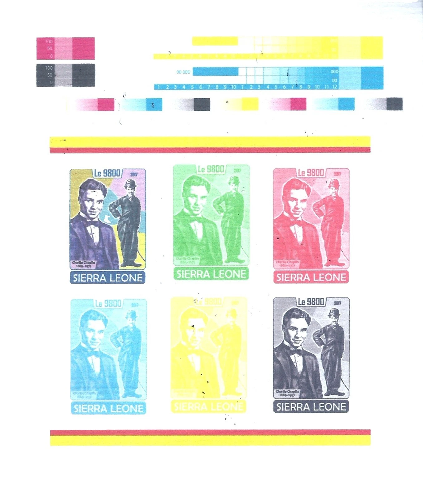 Nación independiente Prueba, ensayo estampillas postales de personas famosas