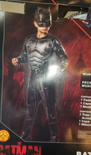 Boy's DC Batman 3 Pc Halloween Costume Muscle Outfit Sizes S, M, L