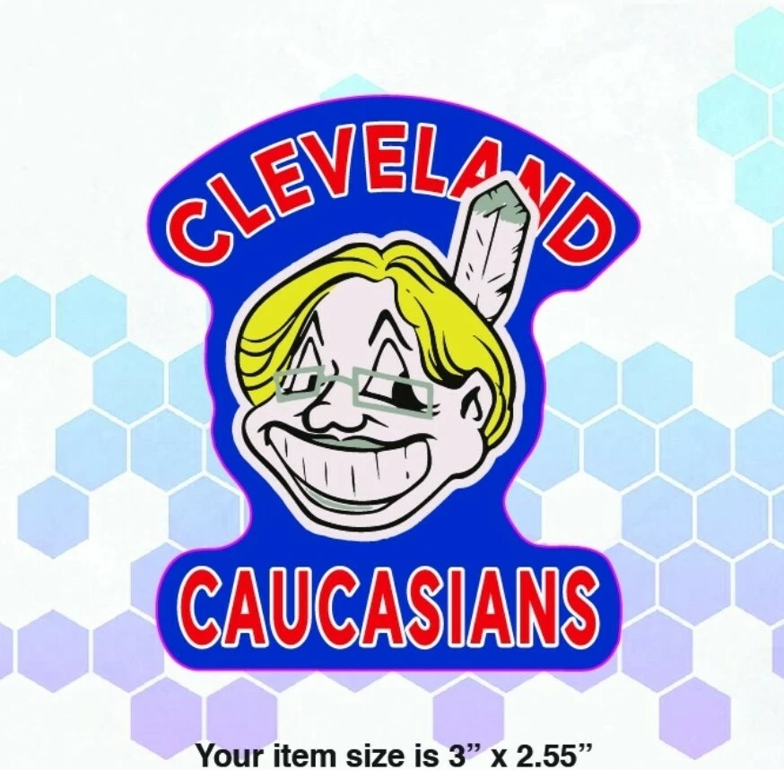 NEW CLEVELAND INDIANS CHIEF WAHOO DECAL 5 PACK LOT parody Elizabeth Warren - Image 4 of 4
