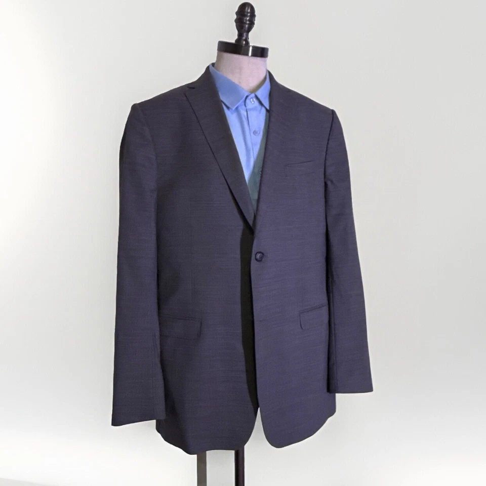 $2950 CURRENT Z Zegna Gray Suit Jacket Pants US 44 Long W34 IT56 Wool Tall - Image 2 of 4