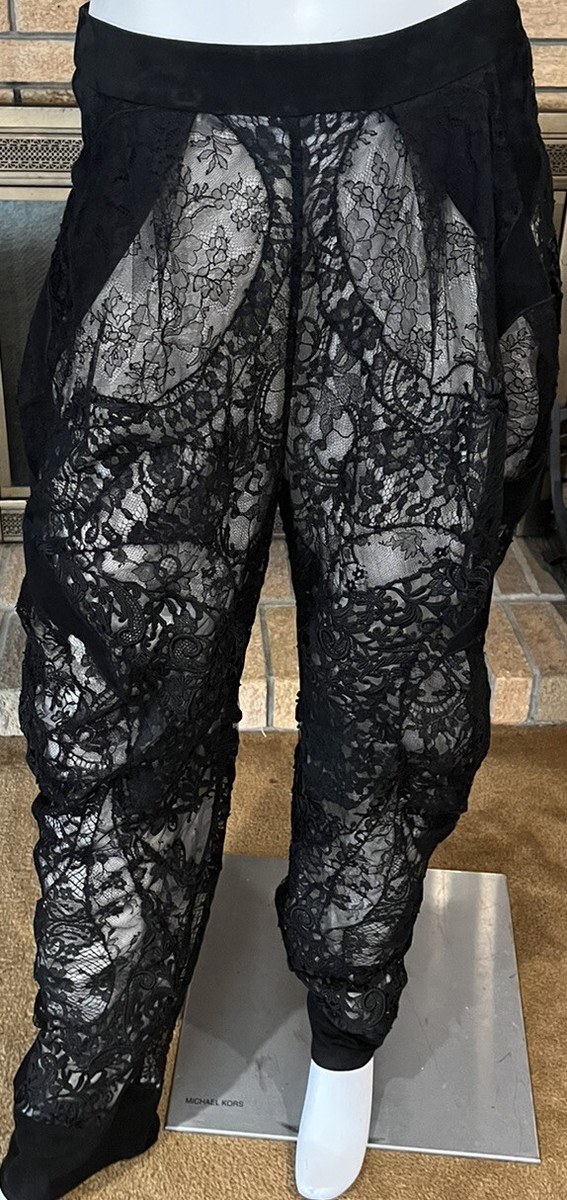 Tom Ford Black Lace Suede Silk Lined Illusion 2013 Runway