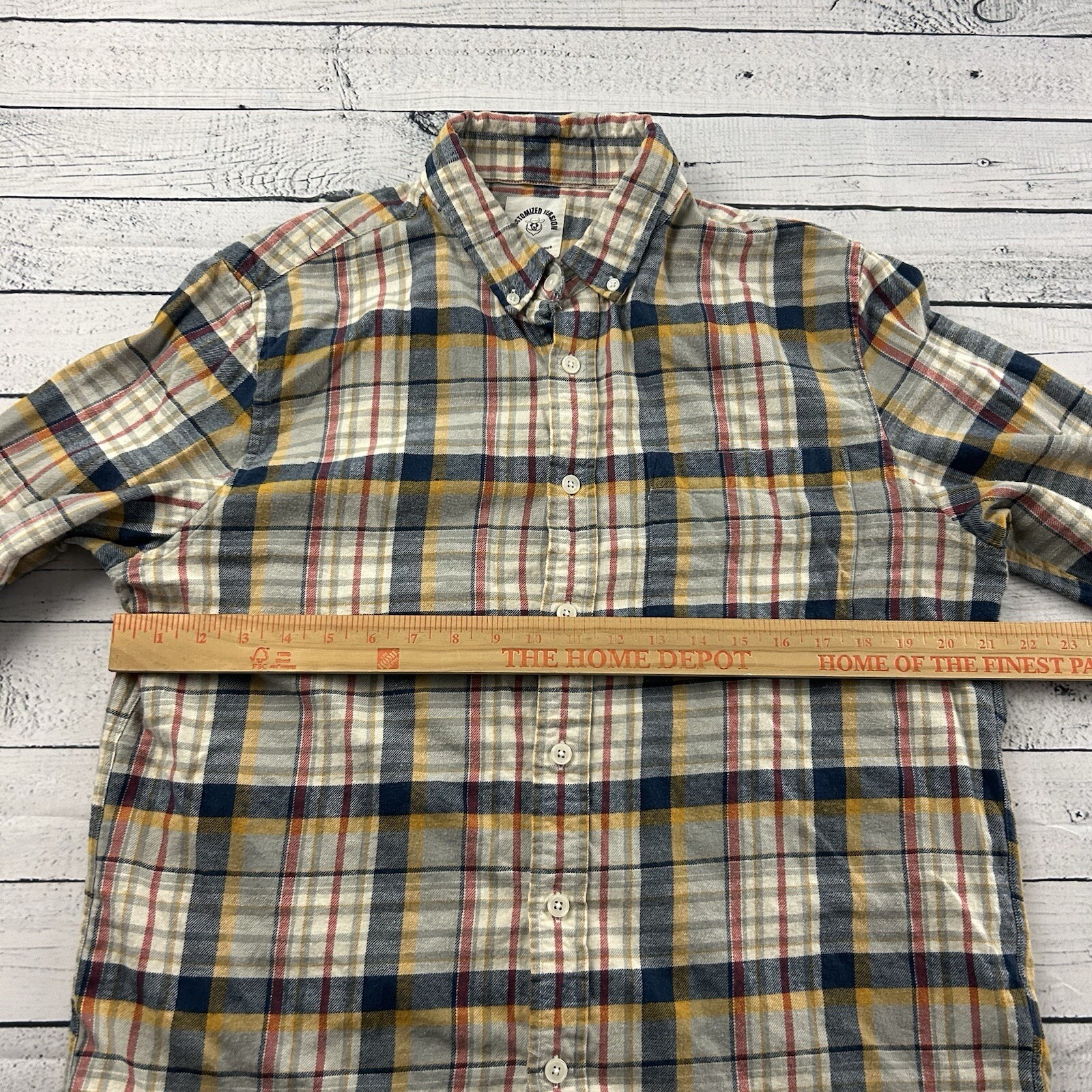 Customized Version Long Sleeve Plaid Flannel Butt… - image 4