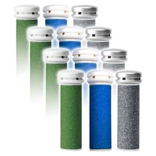  12 Mixed Emjoi Generic Micro-Pedi Refill Rollers (Extra, Super & Xtreme Coarse)