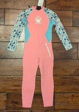 Dive And Sail Girls Pink  Green Surfer Beach Wetsuit Size XXL - NWT