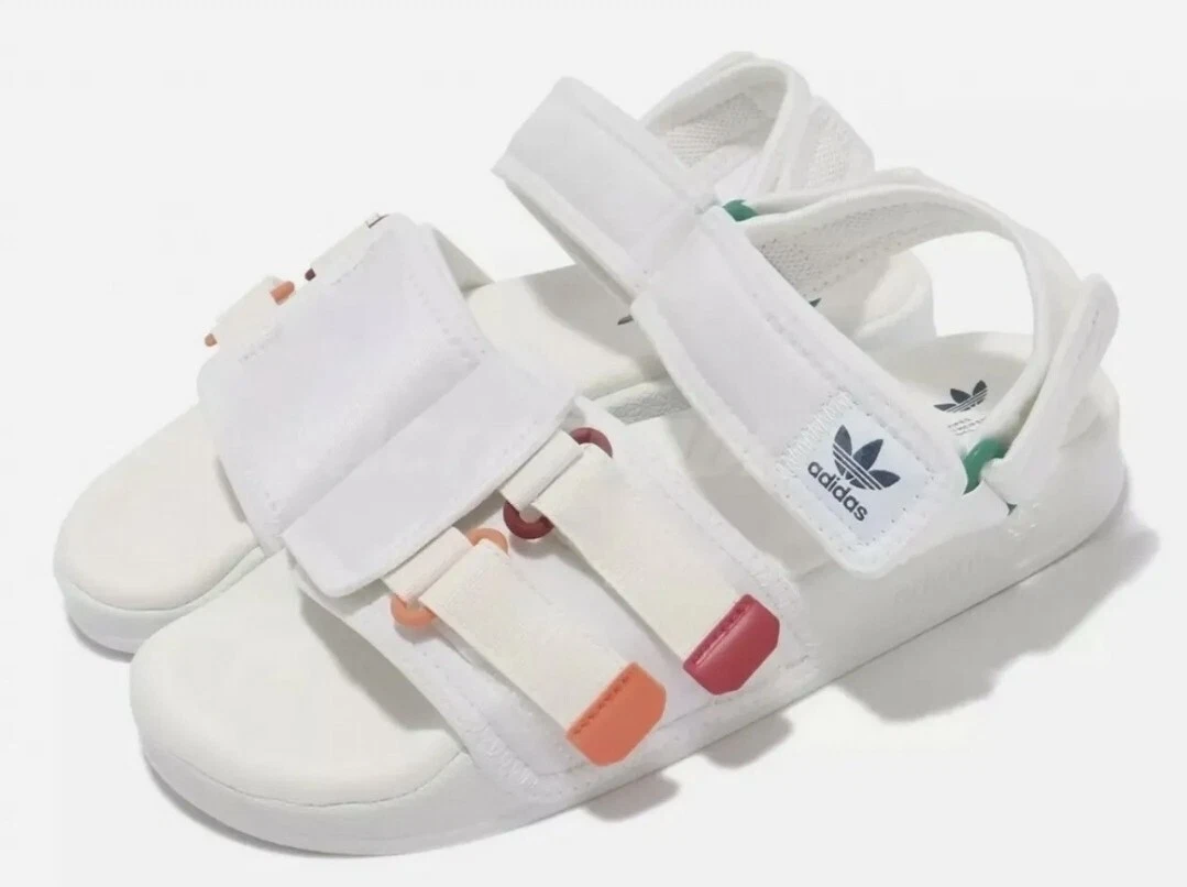 Adidas Originals Adilette 4.0 sandali imbottiti bianchi da uomo taglia 8 GZ8828