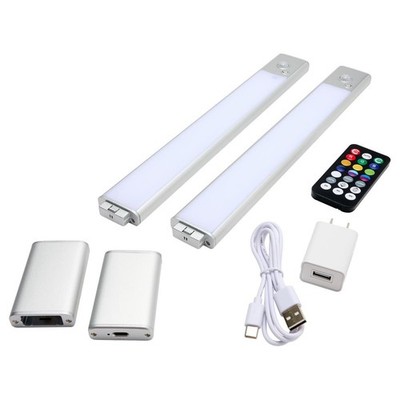 #Living Glow Accent and Under Cabinet Rechargeable Lights 2-Pack Silver