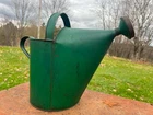 Vintage GREEN Garden 15" High Watering Can Spout with BRASS Sprinkler Head