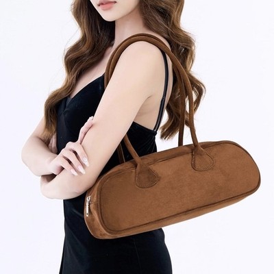 Women's East West Suede Shoulder Bag ''Le Teckel Style''