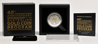 1 Dollar 40. Jahrestag des Nuggets 1oz Silber vergoldet 2026 PP Australien