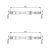 2X Bosch BremsschlÄUche Vorne Passend FÜR MERCEDES-BENZ A-KLASSE B-KLASSE CLA