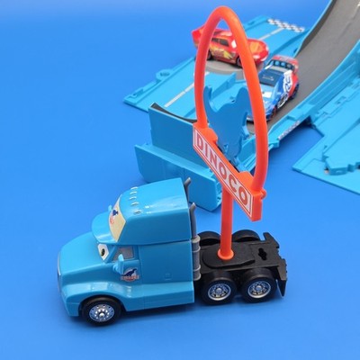 Disney Pixar Cars Dinoco The King Hauler Play set Drop And Jump