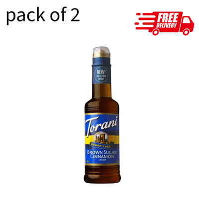 Torani Sugar Free Brown Sugar Cinnamon Syrup 12.7 oz Pack of 2