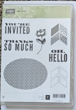 Stampin  Up Oh Hello 130733 Set Of 7 Stamps