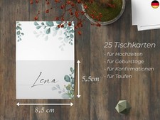 Hochwertige Tischkarten für die Hochzeit ? Geburtstag ? Konfirmation - 