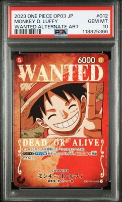 One Piece Card Monkey D Luffy Wanted Poster SR SP PSA10 Special