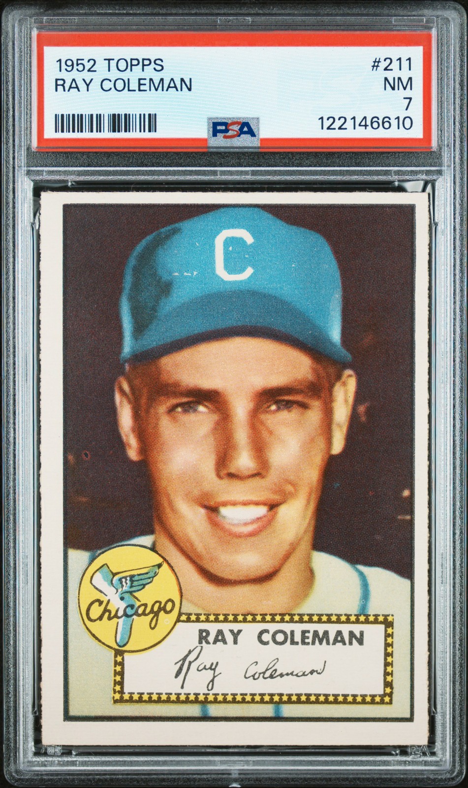 1952 Topps #211 Ray Coleman PSA 7 Near Mint (610)!!