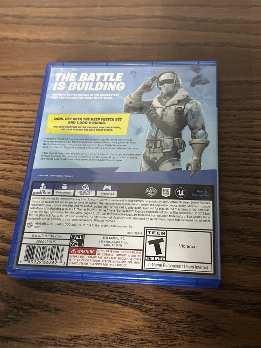 Fortnite Deep Freeze 2018 Bundle For PlayStation 4 for sale online