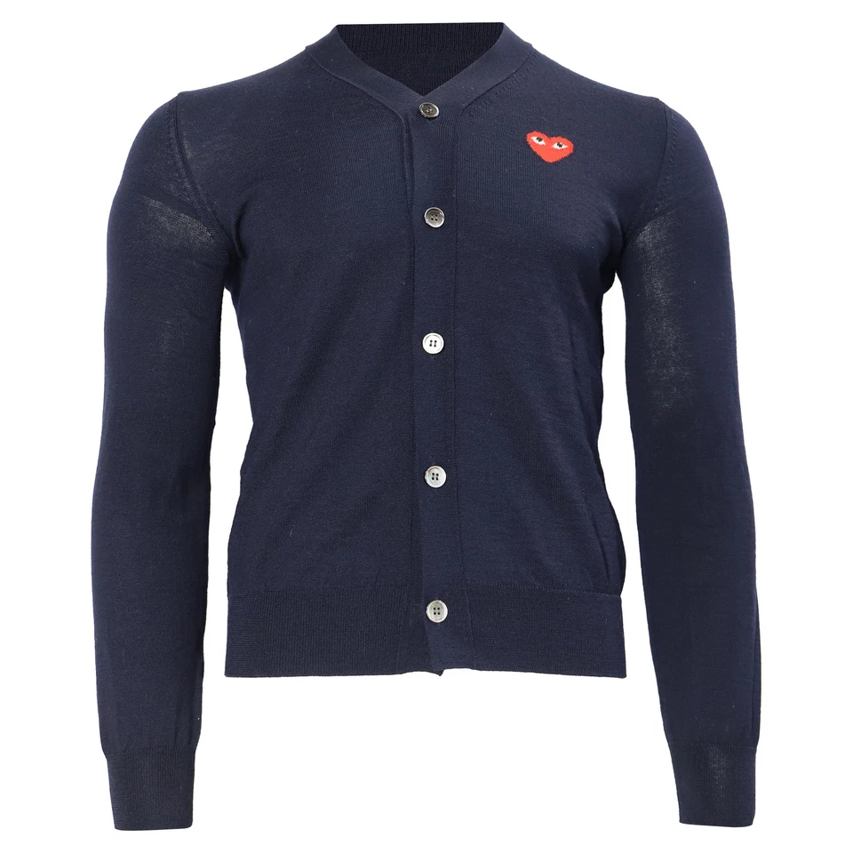Cárdigan Comme Des Garçons Mini Corazón En Algodón Hombre Azul Talla 46 Foto 2 de 4