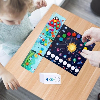 Zahlenpuzzle Zahlen Lernspielzeug Interaktiv Holz Mathe Addition Subtraktion