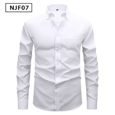 Mens Dress Oxford Shirts Formal Business Long Sleeves Cotton Casual Shirts Tops