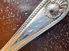 Bead Sterling Silver by WHITING & CO Small Serving Fork Gold Wash Shell Kings — photo 4