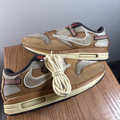 Size 9.5 - Nike Air Max 1 x Travis Scott Low Wheat