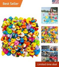 50 Assorted Rubber Ducks: Perfect Bath Toys  Party Favors for All Ages