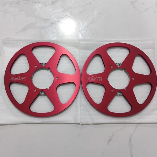 One Pair 10.5'' Red Revox Tape Reel Aluminum For Reel To Reel Tape Recorder