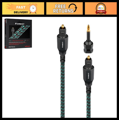 AudioQuest Forest Toslink Fiber Optic Digital Audio Cable - 2.46 ft. (.75m) Gree