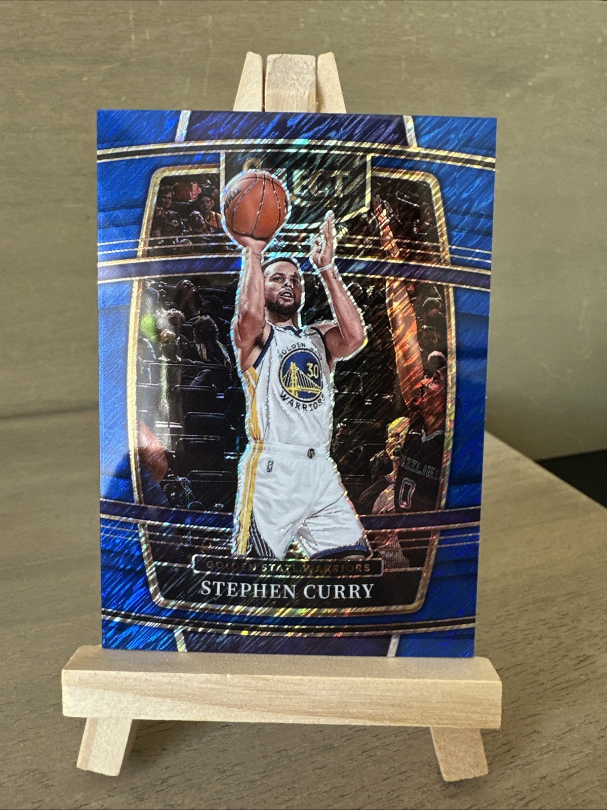 2021-22 Panini Select - Concourse Stephen Curry #94 Blue Shimmer Prizm