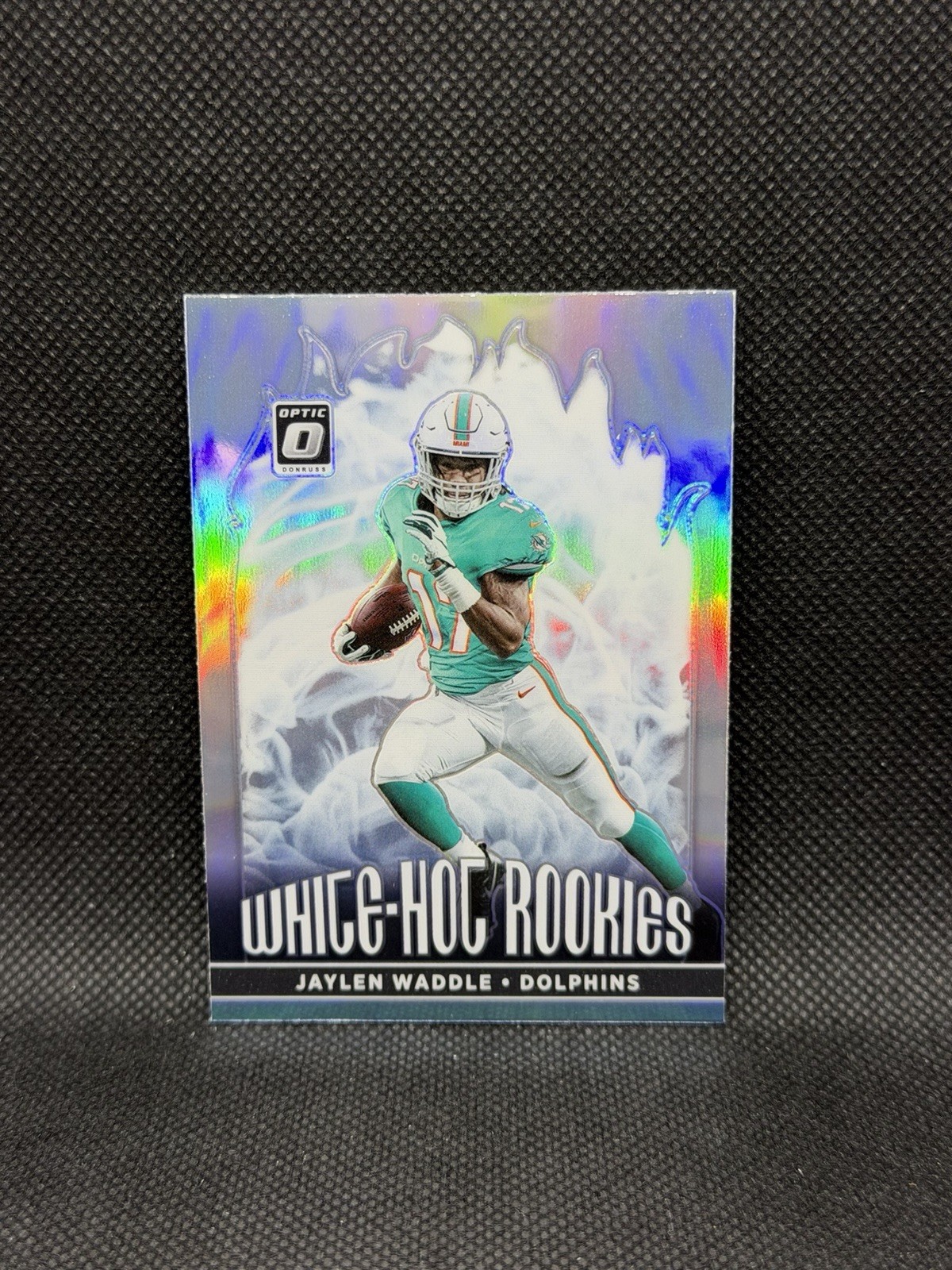 2021 Panini Donruss Optic Jaylen Waddle White Hot Rookies HOLO Prizm Dolphins RC