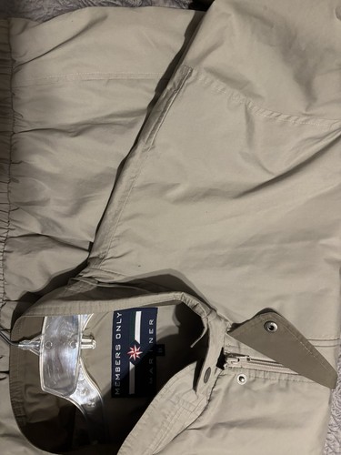 Vintage Members Only Mariner Jacke - beige - Langarm - Größe 3X - gefüttert - Bild 11 von 13