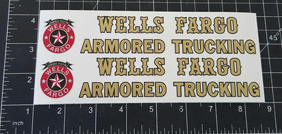 WELLS FARGO ARMORED TRUCK DECAL SET