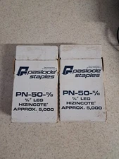 Vintage Paslode Staples 5000 Count PN-50-5/8 Leg Hizincote 2 new boxes