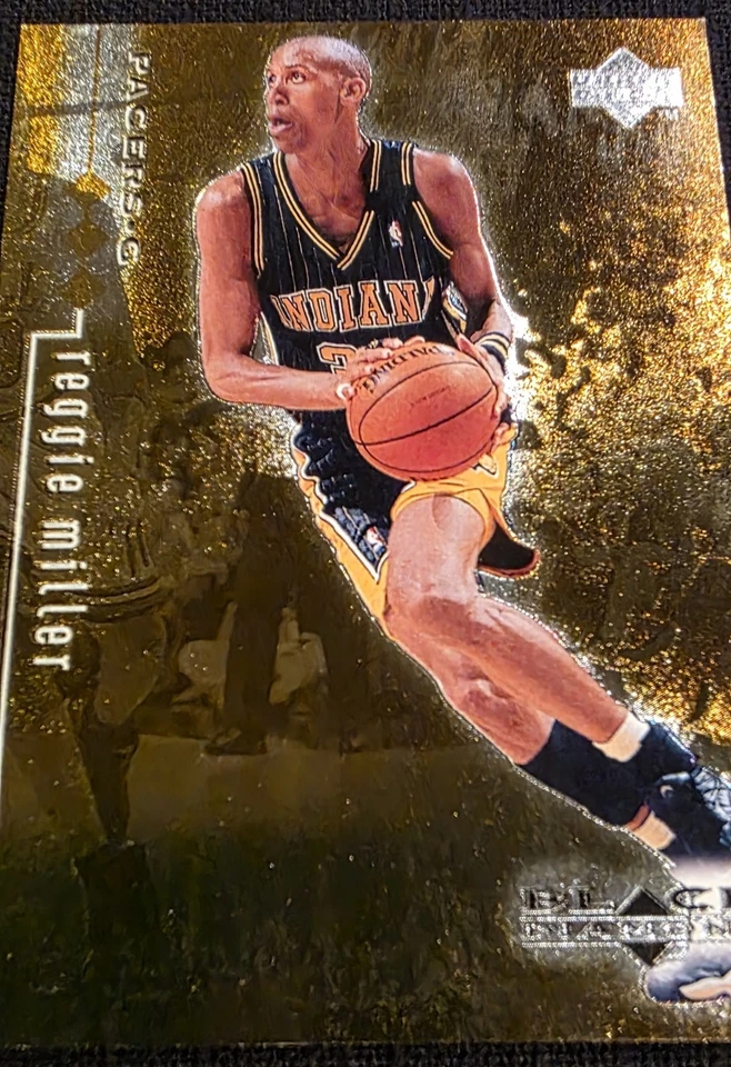 1998-99 Upper Deck Black Diamond Reggie Miller #42 Triple Diamond /1500 Pacers - Image 3 of 4