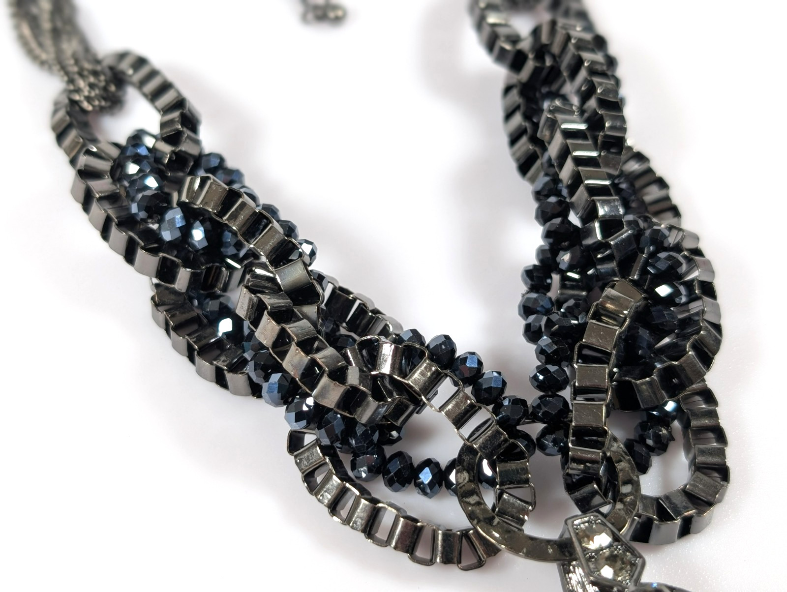 Chico's Bold Metallic Statement Chunky Necklace W… - image 7