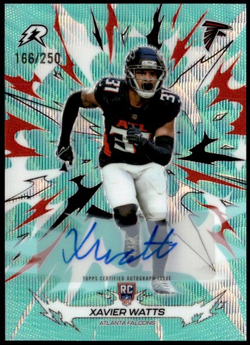 2025 Topps Resurgence #105 Xavier Watts Rookie Auto Aqua Surge Refractor #/250