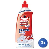3X Omino bianco Fleckenentferner FüR Textilien FlüSsig 500 Ml Made In Italy