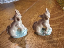 ROSEMEADE Pottery COYOTE PUP Salt & Pepper Shaker Set - HTF ~ MINT