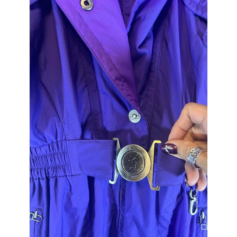 Traje de esquí vintage Jupa deportivo púrpura para mujer 14 una pieza traje de nieve Canadá Olímpico Foto 3 de 4