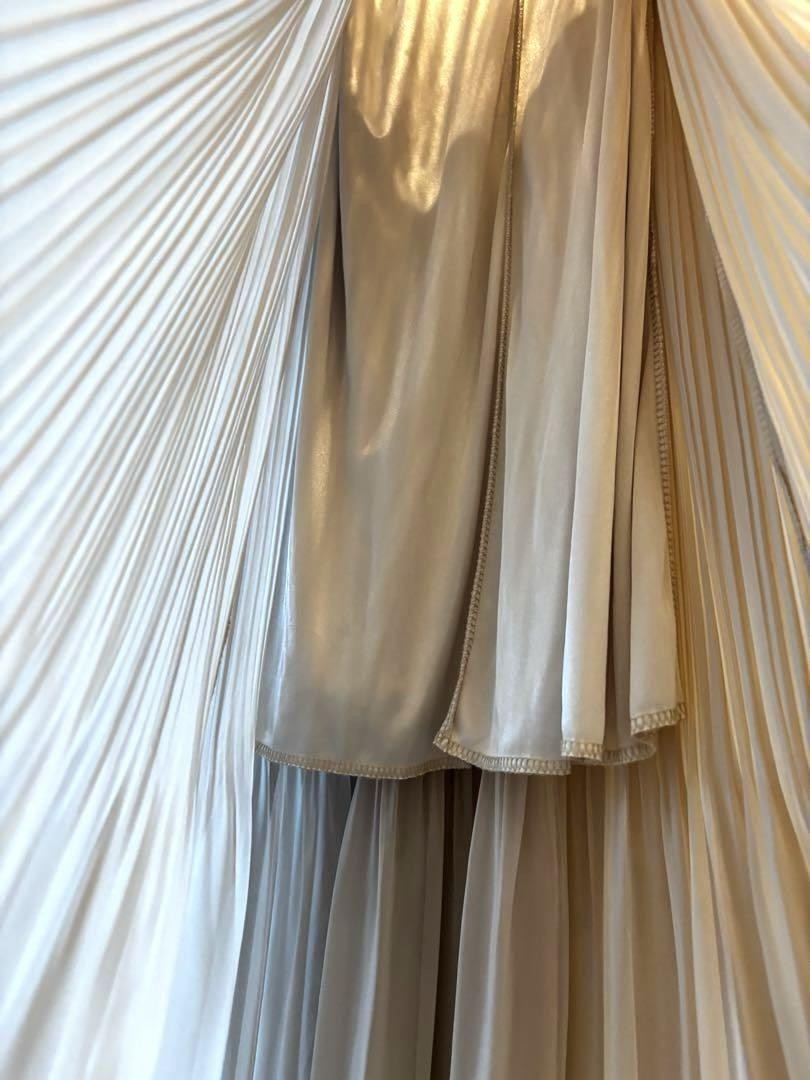 Ameri Vintage Pleated Chiffon Dress Sleeveless A-line Soft