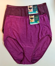 NWT 2 Vanity Fair Illumination 13109 Briefs Panties Fuchsia/Plum Size 6/M