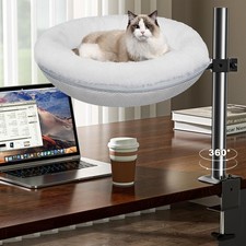 Cat Bed for Desk, Removable Cushion, Comfortable Cat Perch, Max 40 lbs.