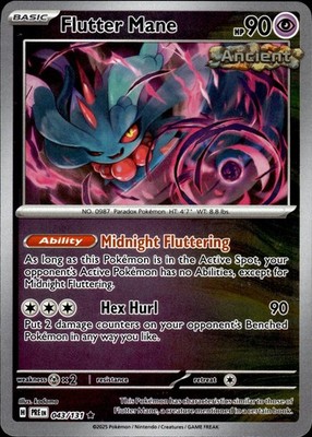 FLUTTER MANE 043/131 HOLO RARE PRISMATIC EVOLUTIONS POKEMON HOLO NM